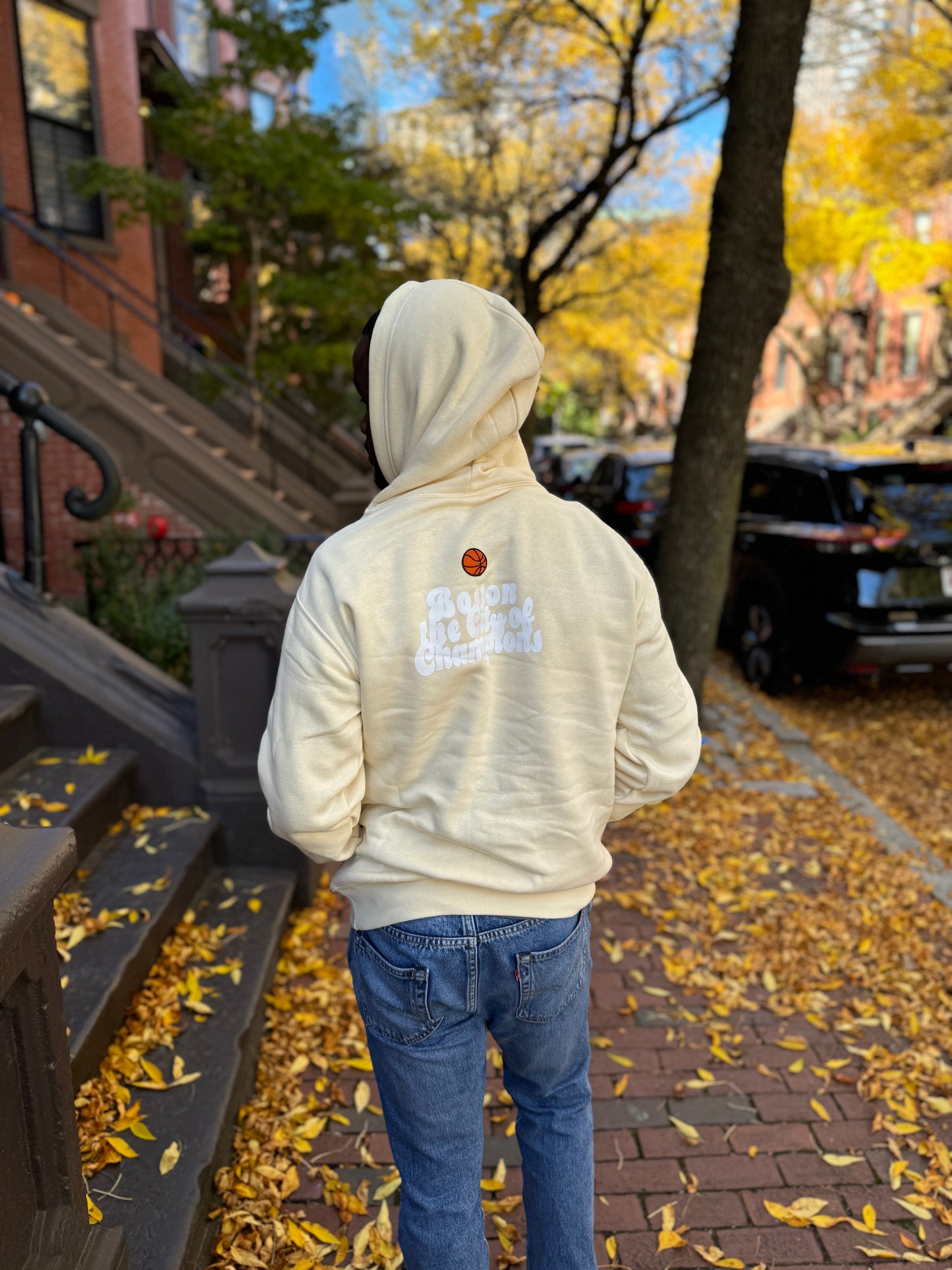 Boston Garden champion edition cream hoodie